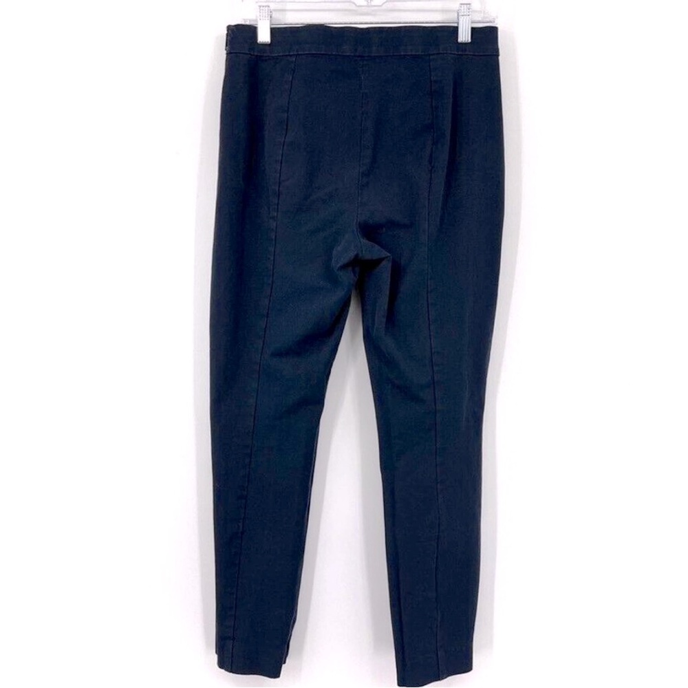 Everlane Side-Zip Stretch Cotton Twill Trousers Minimalist Navy Blue size 10.